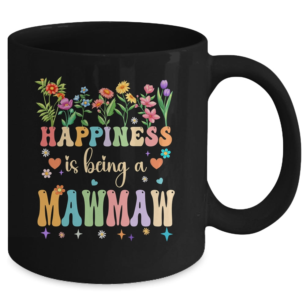 Happiness Is Being A Mawmaw Floral Design Mawmaw Mothers Day Mug | siriusteestore