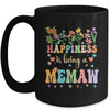 Happiness Is Being A Memaw Floral Design Memaw Mothers Day Mug | siriusteestore