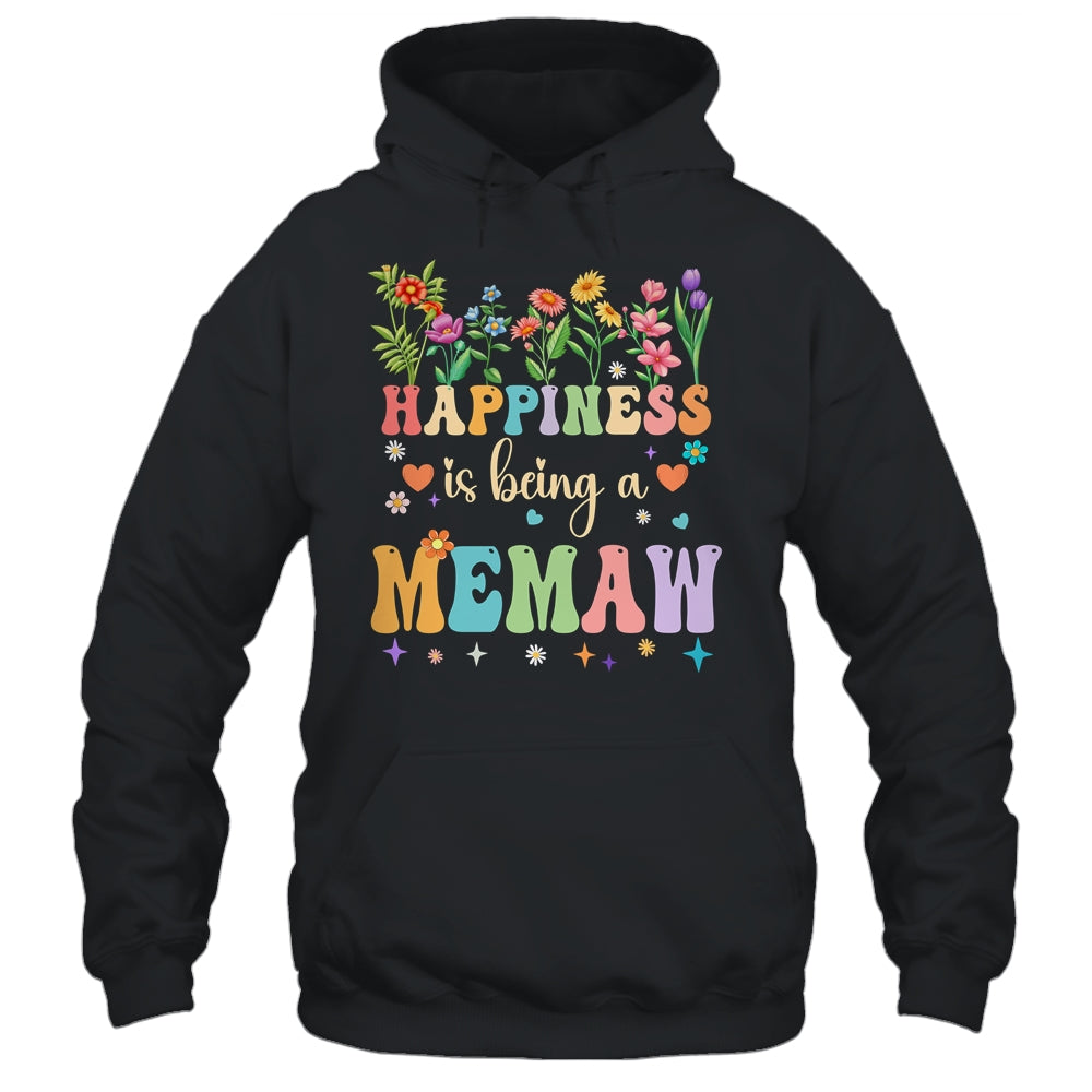 Happiness Is Being A Memaw Floral Design Memaw Mothers Day Shirt & Tank Top | siriusteestore