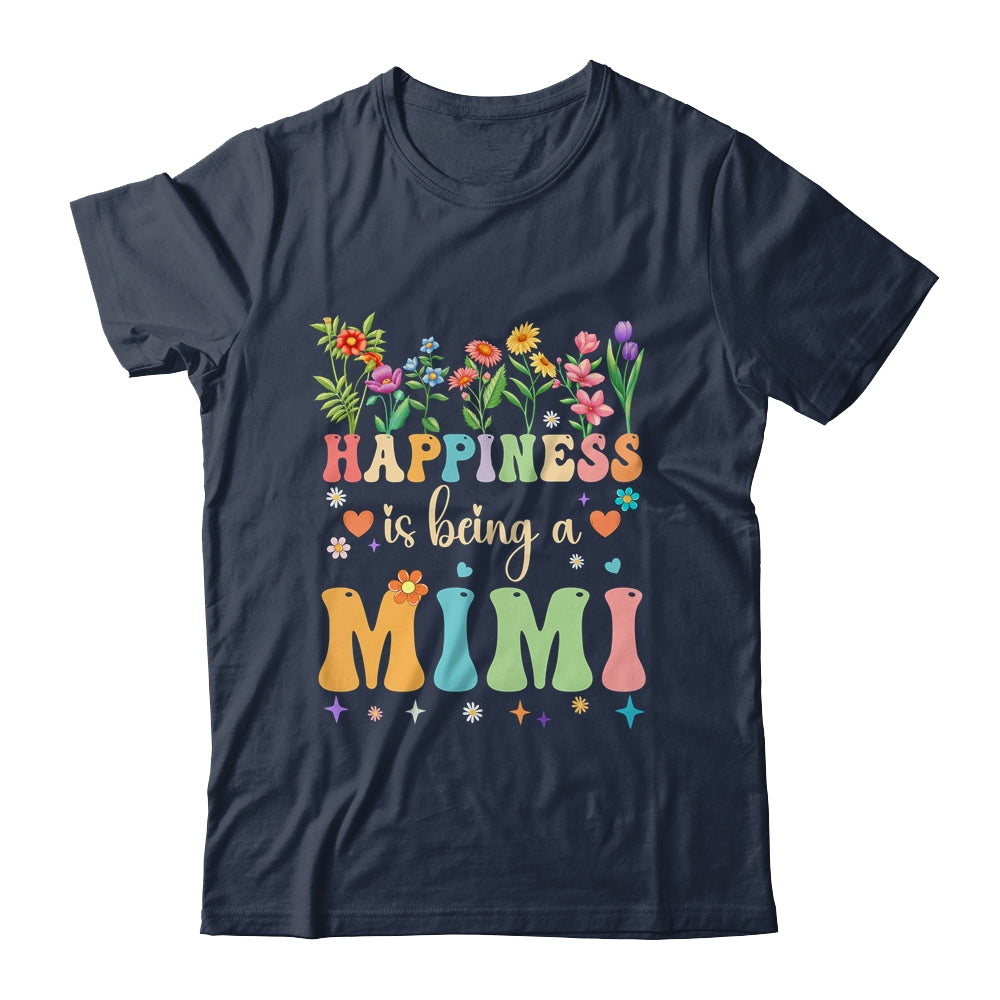 Happiness Is Being A Mimi Floral Design Mimi Mothers Day Shirt & Tank Top | siriusteestore