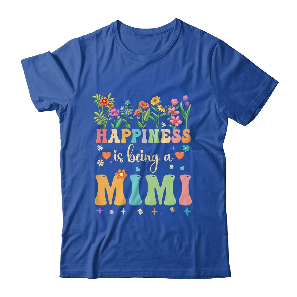 Happiness Is Being A Mimi Floral Design Mimi Mothers Day Shirt & Tank Top | siriusteestore