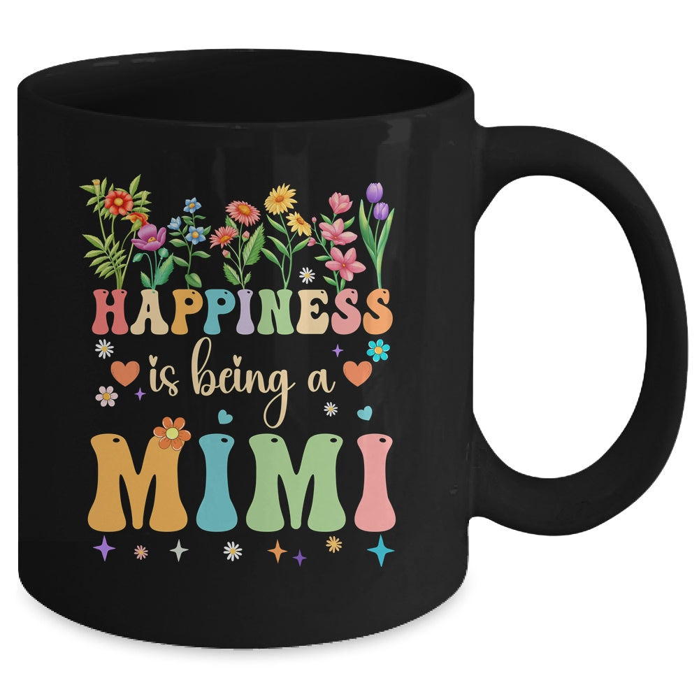 Happiness Is Being A Mimi Floral Design Mimi Mothers Day Mug | siriusteestore