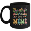 Happiness Is Being A Mimi Floral Design Mimi Mothers Day Mug | siriusteestore