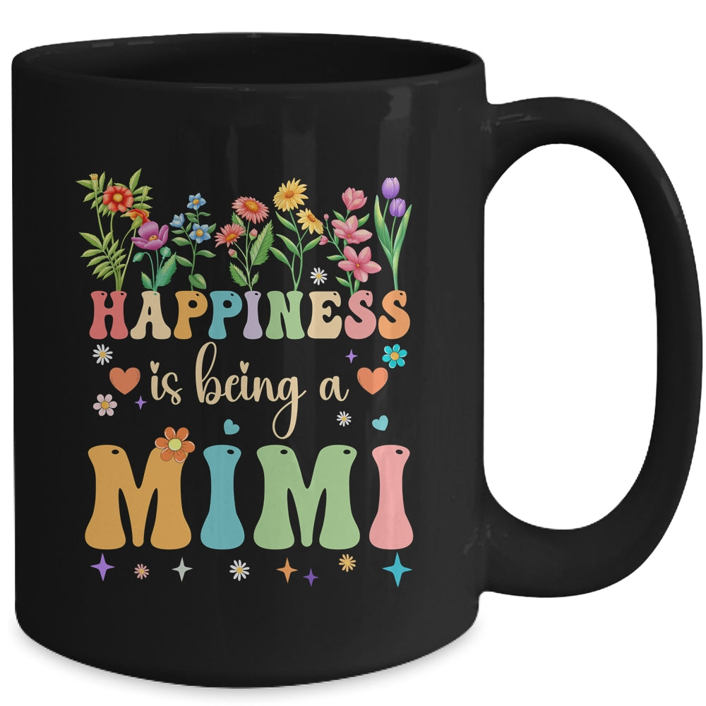 Happiness Is Being A Mimi Floral Design Mimi Mothers Day Mug | siriusteestore
