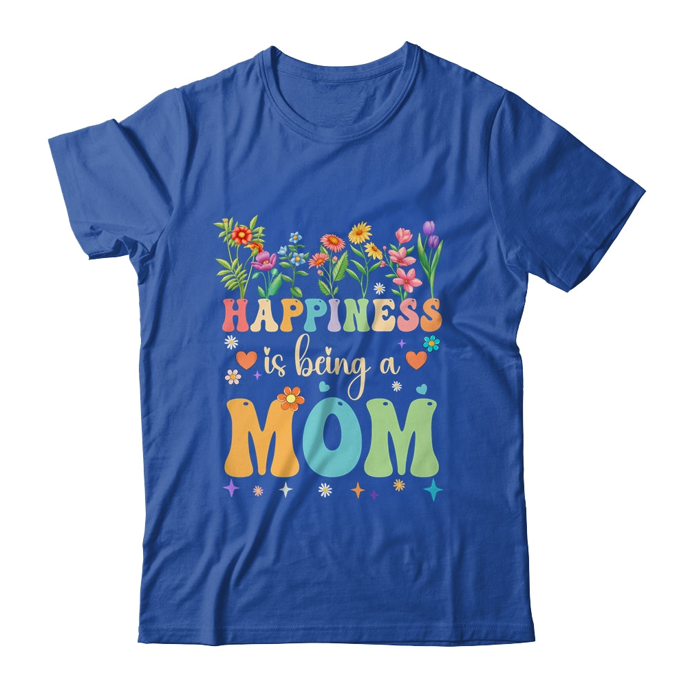 Happiness Is Being A Mom Floral Design Mom Mothers Day Shirt & Tank Top | siriusteestore