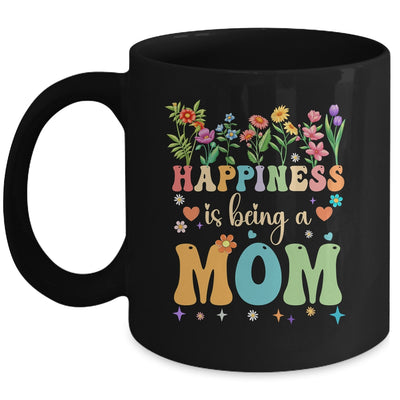 Happiness Is Being A Mom Floral Design Mom Mothers Day Mug | siriusteestore