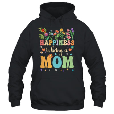 Happiness Is Being A Mom Floral Design Mom Mothers Day Shirt & Tank Top | siriusteestore