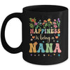 Happiness Is Being A Nana Floral Design Nana Mothers Day Mug | siriusteestore