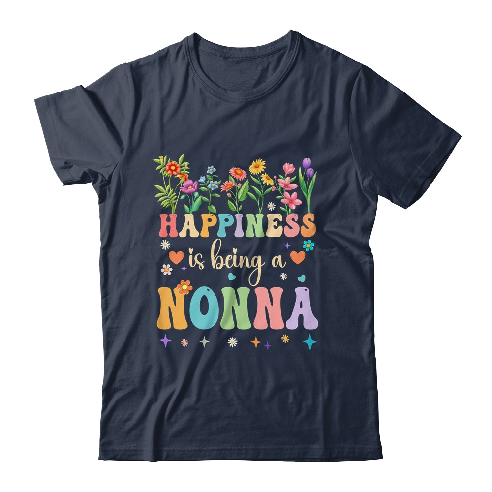 Happiness Is Being A Nonna Floral Design Nonna Mothers Day Shirt & Tank Top | siriusteestore