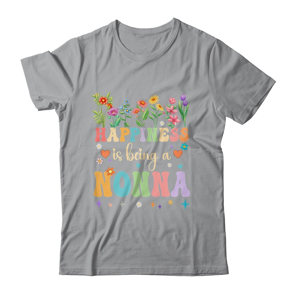 Happiness Is Being A Nonna Floral Design Nonna Mothers Day Shirt & Tank Top | siriusteestore
