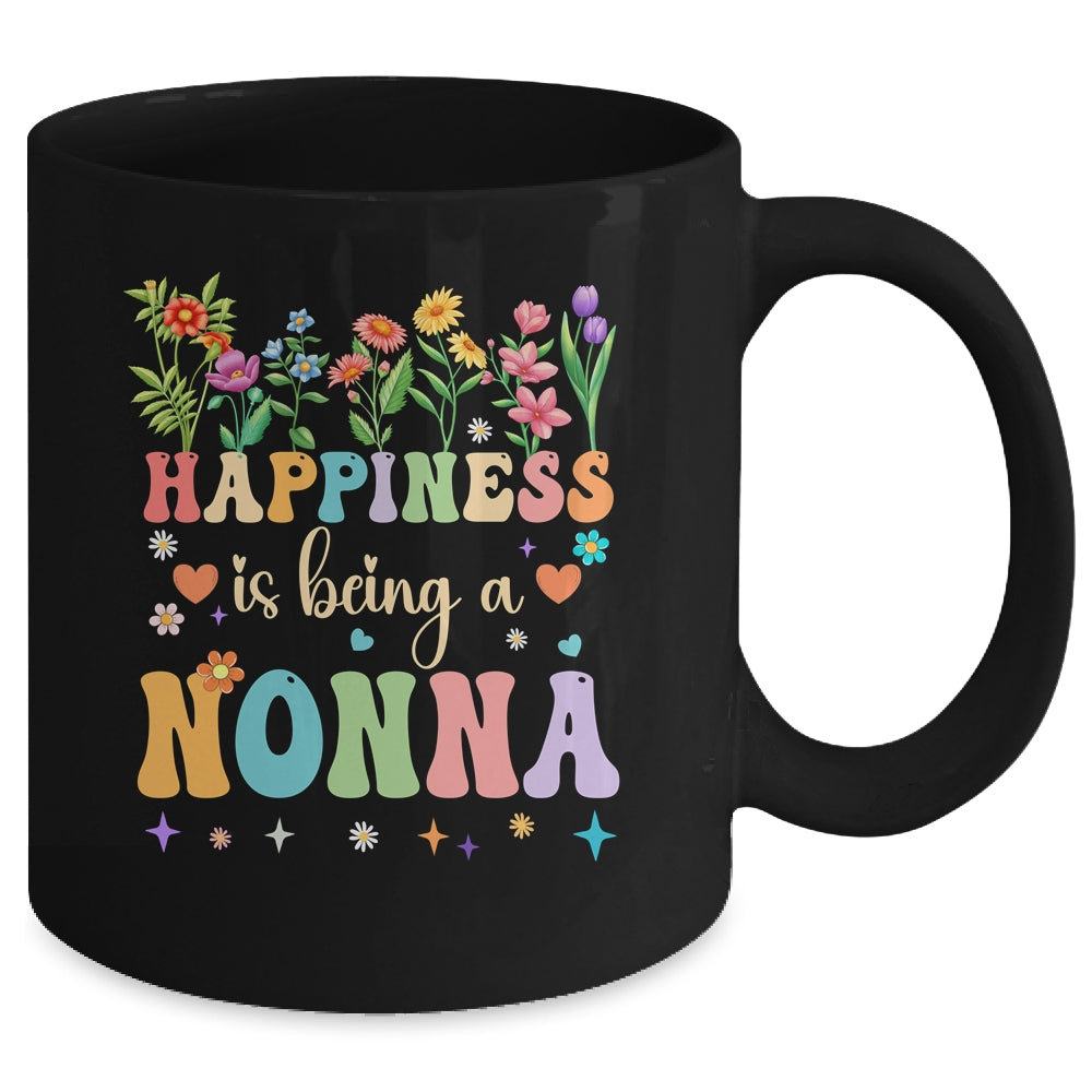 Happiness Is Being A Nonna Floral Design Nonna Mothers Day Mug | siriusteestore