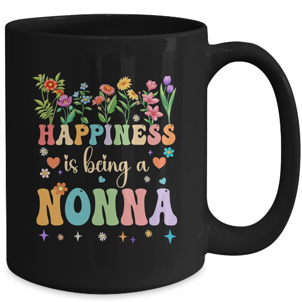 Happiness Is Being A Nonna Floral Design Nonna Mothers Day Mug | siriusteestore