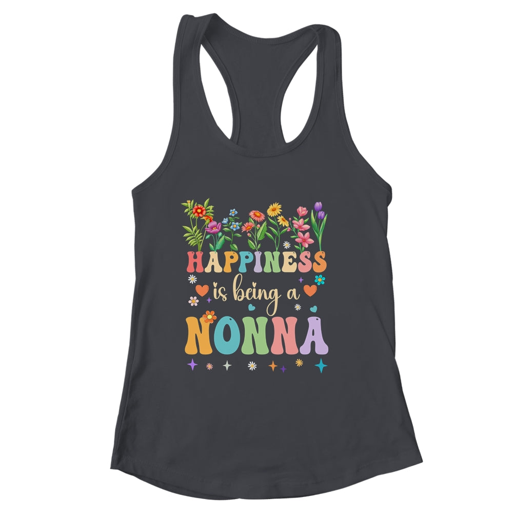 Happiness Is Being A Nonna Floral Design Nonna Mothers Day Shirt & Tank Top | siriusteestore