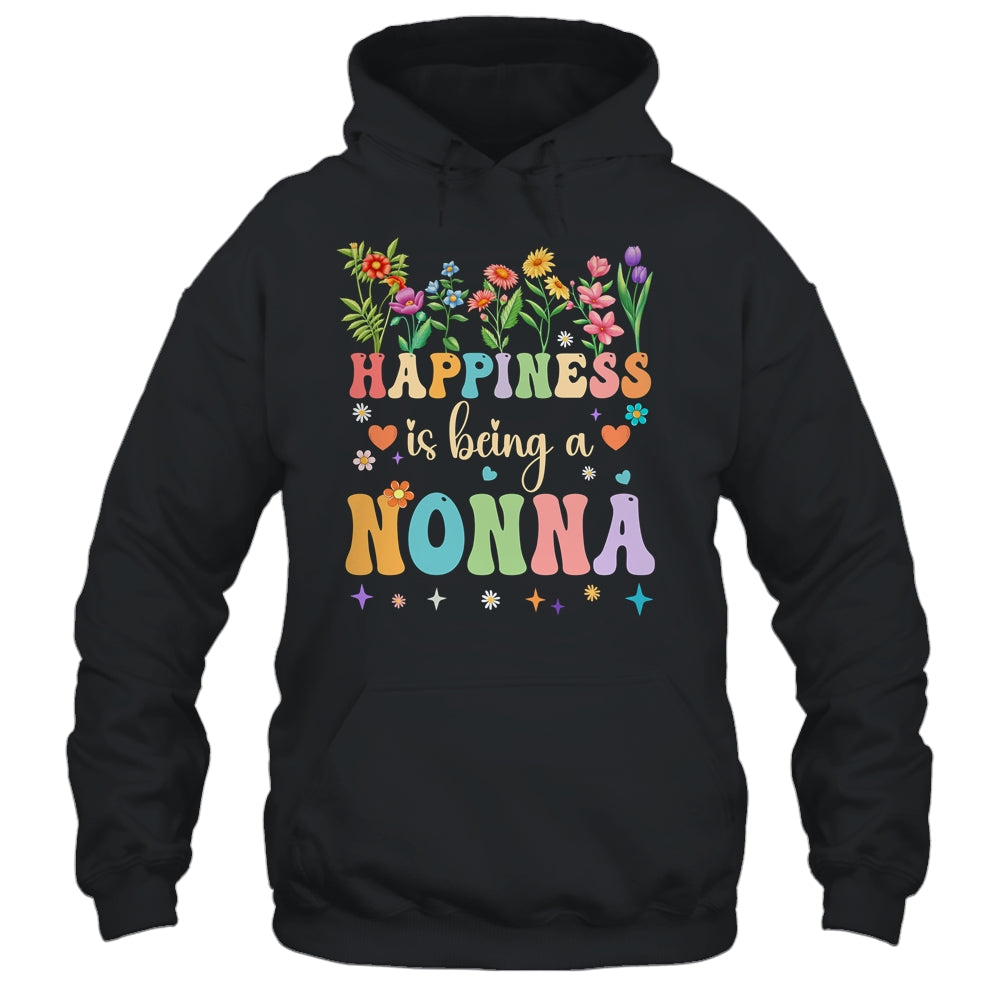 Happiness Is Being A Nonna Floral Design Nonna Mothers Day Shirt & Tank Top | siriusteestore