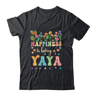 Happiness Is Being A Yaya Floral Design Yaya Mothers Day Shirt & Tank Top | siriusteestore