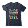 Happiness Is Being A Yaya Floral Design Yaya Mothers Day Shirt & Tank Top | siriusteestore