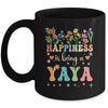 Happiness Is Being A Yaya Floral Design Yaya Mothers Day Mug | siriusteestore