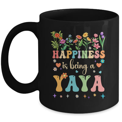 Happiness Is Being A Yaya Floral Design Yaya Mothers Day Mug | siriusteestore