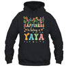 Happiness Is Being A Yaya Floral Design Yaya Mothers Day Shirt & Tank Top | siriusteestore