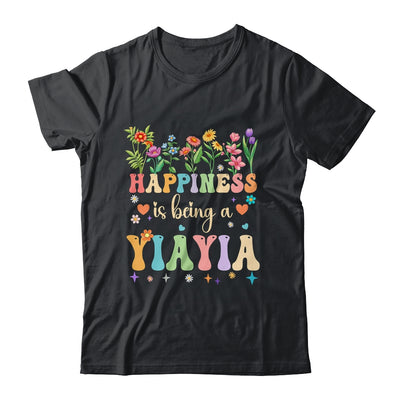 Happiness Is Being A Yiayia Floral Design Yiayia Mothers Day Shirt & Tank Top | siriusteestore
