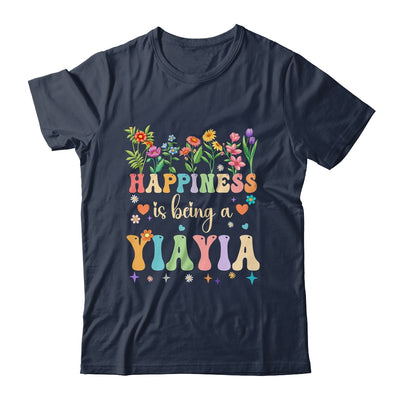 Happiness Is Being A Yiayia Floral Design Yiayia Mothers Day Shirt & Tank Top | siriusteestore