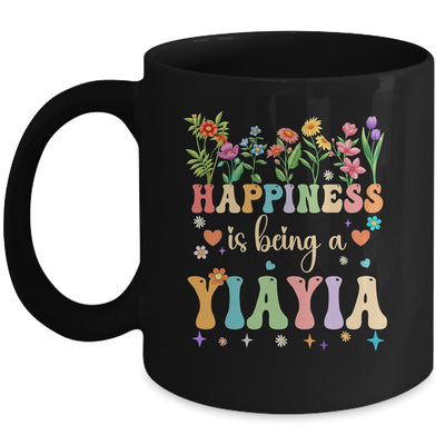 Happiness Is Being A Yiayia Floral Design Yiayia Mothers Day Mug | siriusteestore