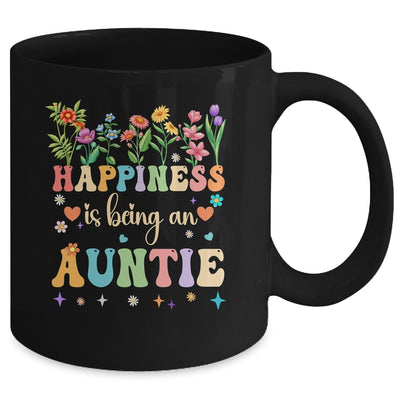 Happiness Is Being An Auntie Floral Design Auntie Mothers Day Mug | siriusteestore