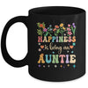 Happiness Is Being An Auntie Floral Design Auntie Mothers Day Mug | siriusteestore