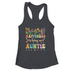 Happiness Is Being An Auntie Floral Design Auntie Mothers Day Shirt & Tank Top | siriusteestore