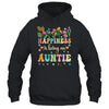 Happiness Is Being An Auntie Floral Design Auntie Mothers Day Shirt & Tank Top | siriusteestore