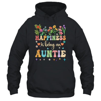 Happiness Is Being An Auntie Floral Design Auntie Mothers Day Shirt & Tank Top | siriusteestore