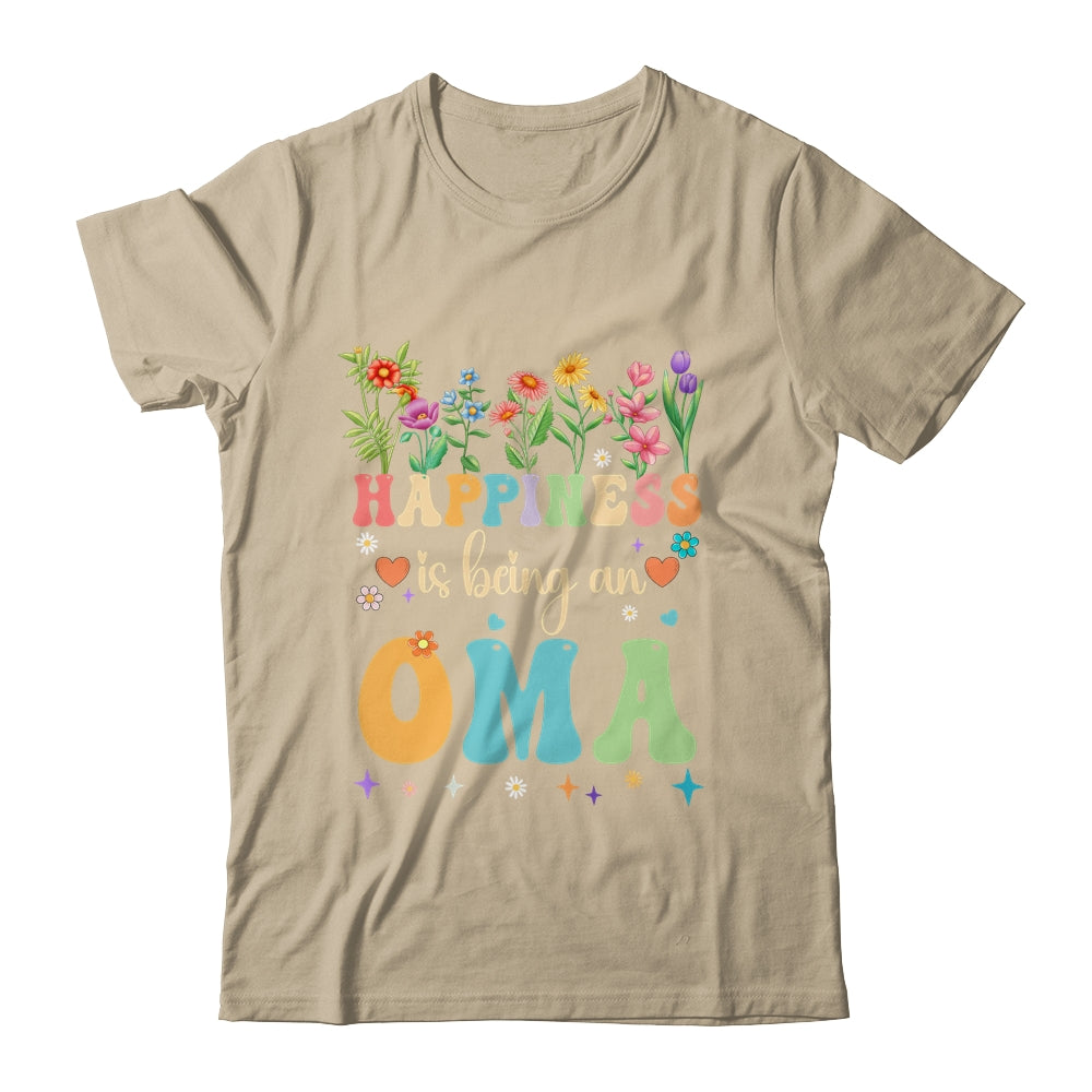 Happiness Is Being An Oma Floral Design Oma Mothers Day Shirt & Tank Top | siriusteestore