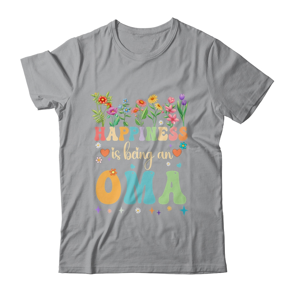 Happiness Is Being An Oma Floral Design Oma Mothers Day Shirt & Tank Top | siriusteestore