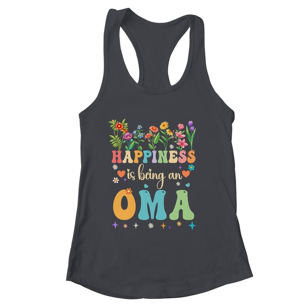 Happiness Is Being An Oma Floral Design Oma Mothers Day Shirt & Tank Top | siriusteestore