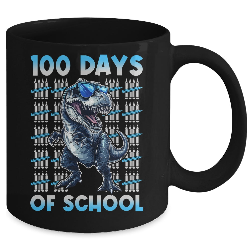 Happy 100 Days Of School T-Rex 100th Dinosaur Kids Boys Mug | siriusteestore