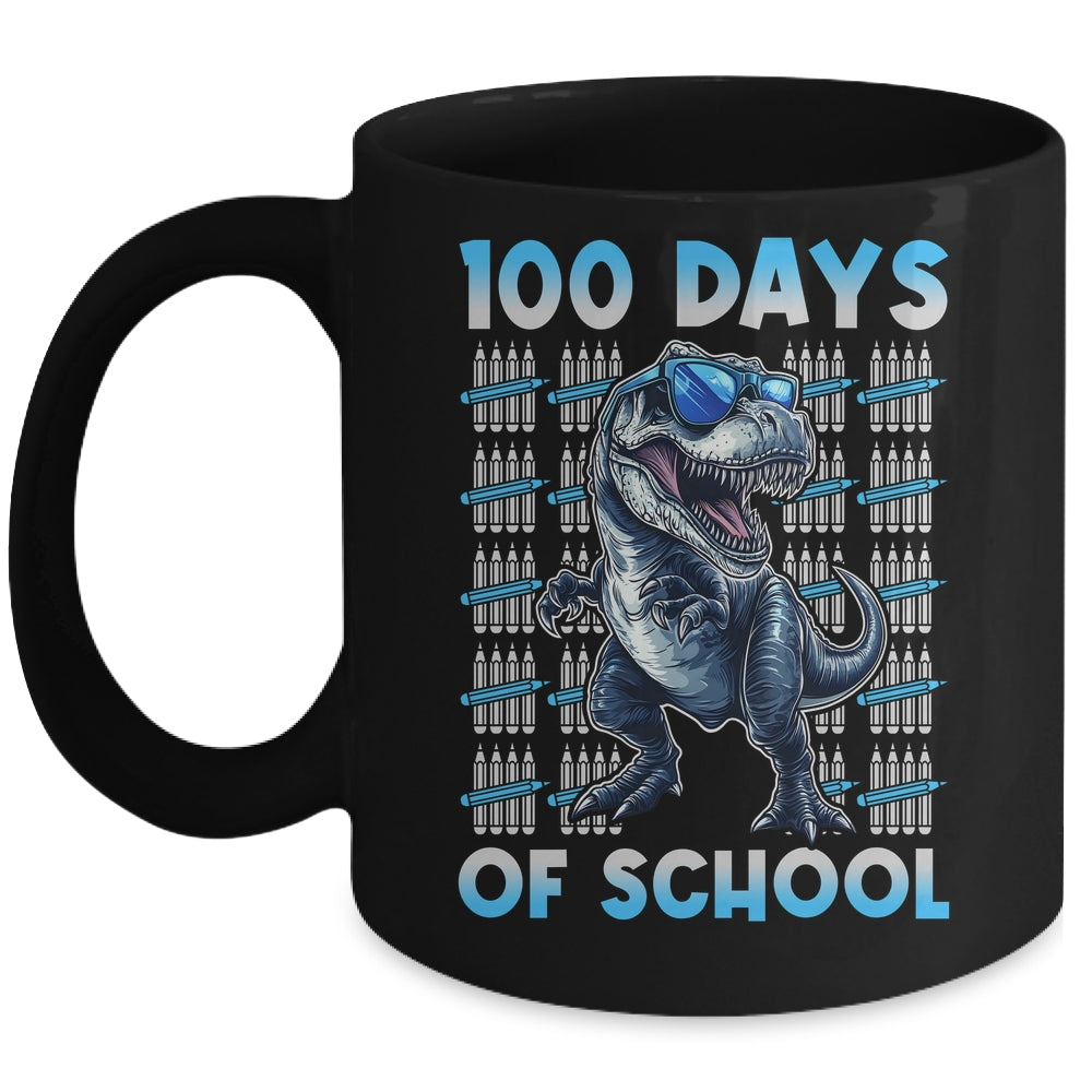 Happy 100 Days Of School T-Rex 100th Dinosaur Kids Boys Mug | siriusteestore