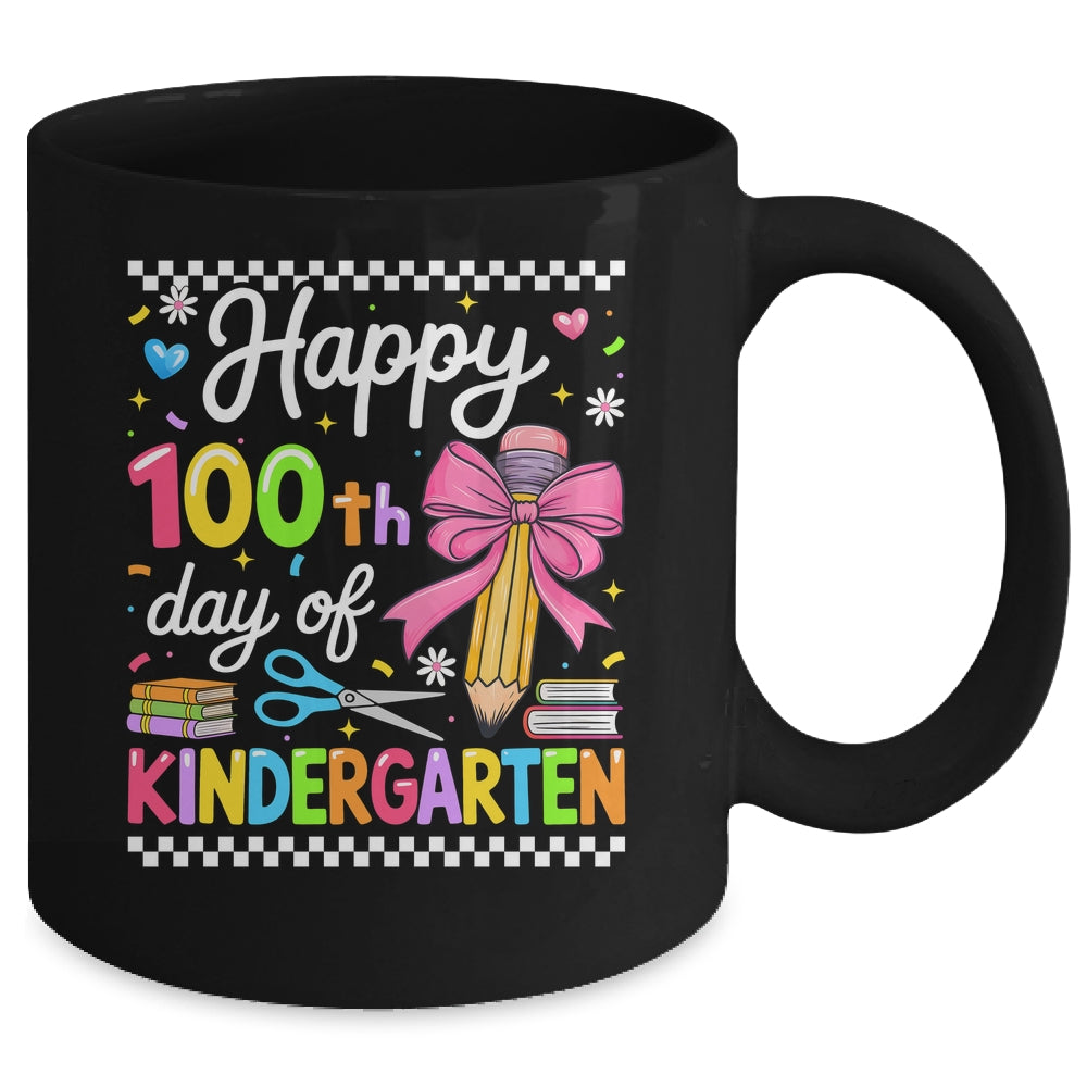 Happy 100 Days Of School Teacher Kindergarten Girls Kids Mug | siriusteestore