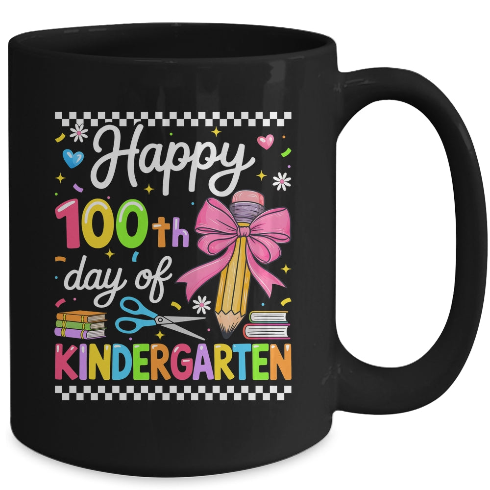 Happy 100 Days Of School Teacher Kindergarten Girls Kids Mug | siriusteestore