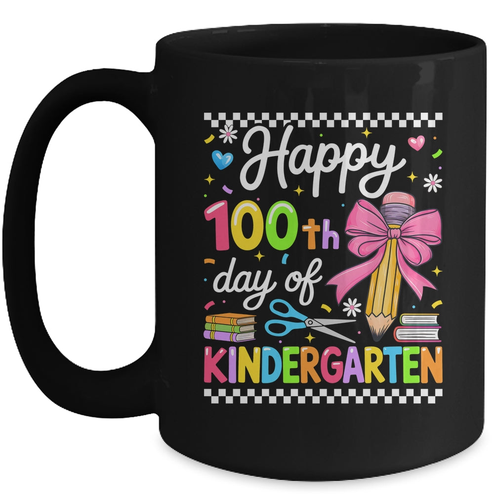Happy 100 Days Of School Teacher Kindergarten Girls Kids Mug | siriusteestore
