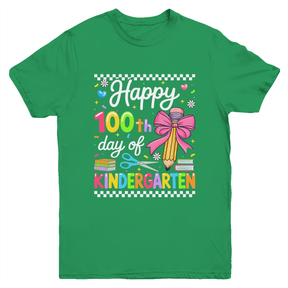 Happy 100 Days Of School Teacher Kindergarten Girls Kids Youth Shirt | siriusteestore