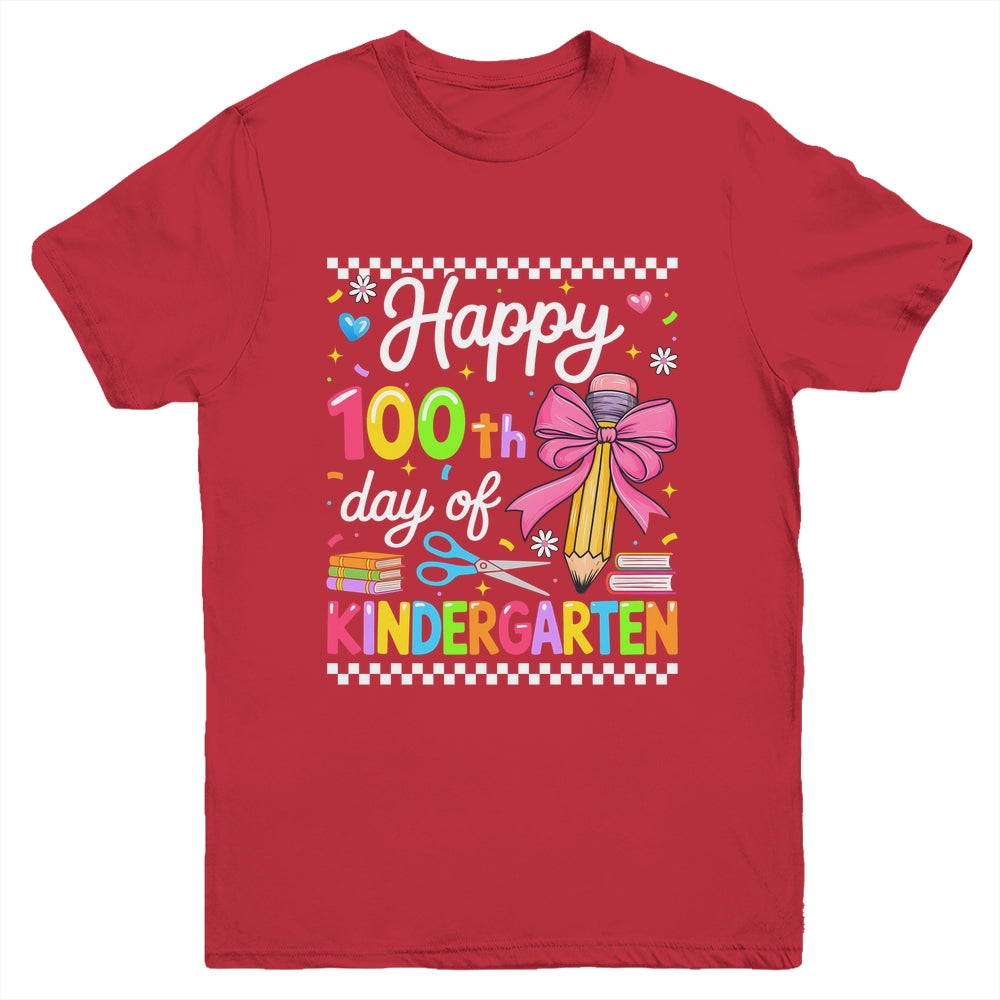 Happy 100 Days Of School Teacher Kindergarten Girls Kids Youth Shirt | siriusteestore