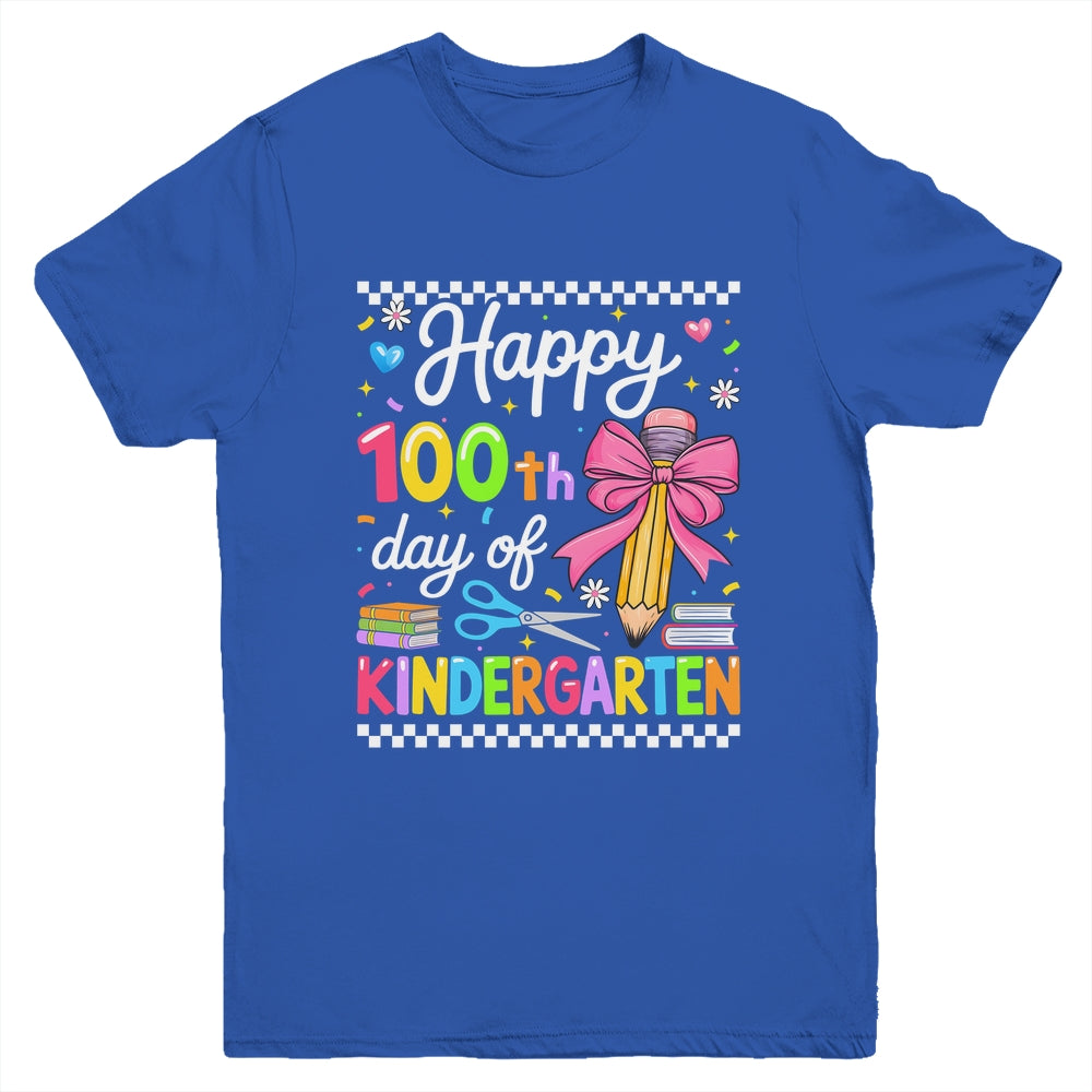 Happy 100 Days Of School Teacher Kindergarten Girls Kids Youth Shirt | siriusteestore