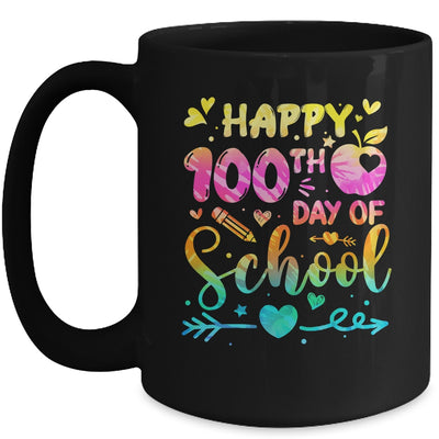 Happy 100th Day Of School Tie Dye Rainbow 100 Days Smart Mug | siriusteestore