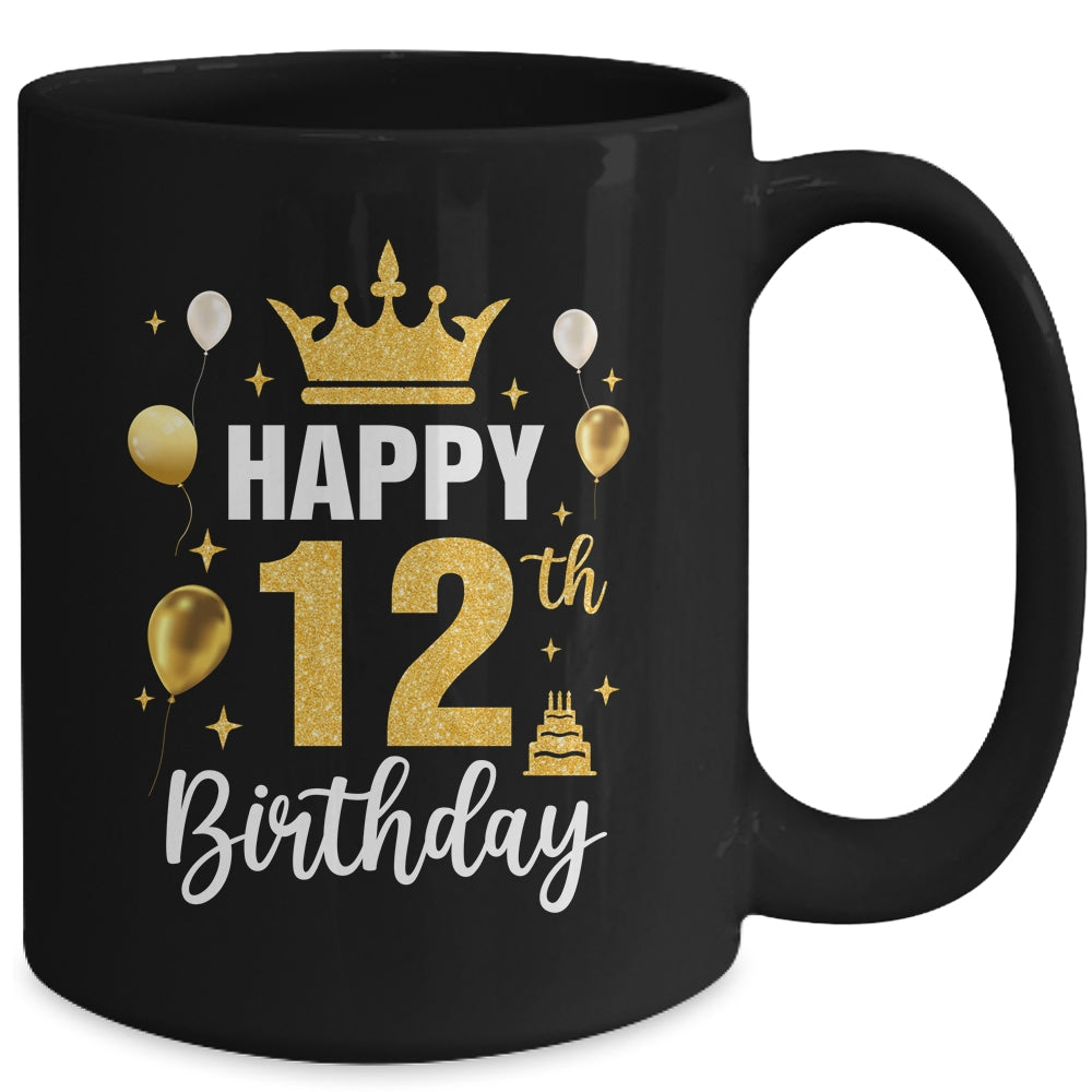 Happy 12th Birthday Idea For 12 Years Old Boys And Girls Mug | siriusteestore
