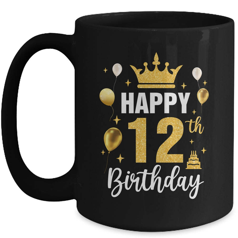 Happy 12th Birthday Idea For 12 Years Old Boys And Girls Mug | siriusteestore