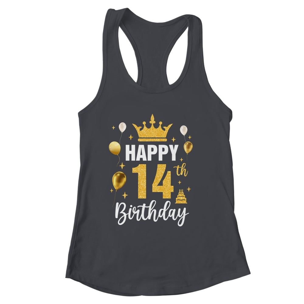 Happy 14th Birthday Idea For 14 Years Old Boys And Girls Shirt & Tank Top | siriusteestore