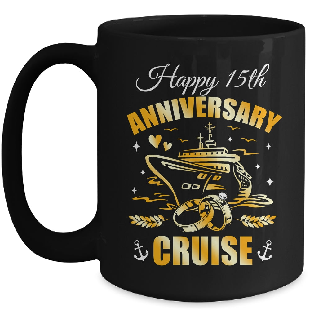Happy 15th Anniversary Cruise Wedding Matching Husband Wife Mug | siriusteestore
