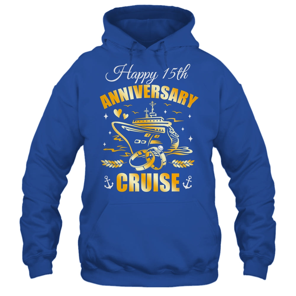 Happy 15th Anniversary Cruise Wedding Matching Husband Wife Shirt & Tank Top | siriusteestore