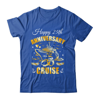 Happy 25th Anniversary Cruise Wedding Matching Husband Wife Shirt & Tank Top | siriusteestore