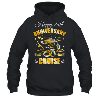 Happy 25th Anniversary Cruise Wedding Matching Husband Wife Shirt & Tank Top | siriusteestore